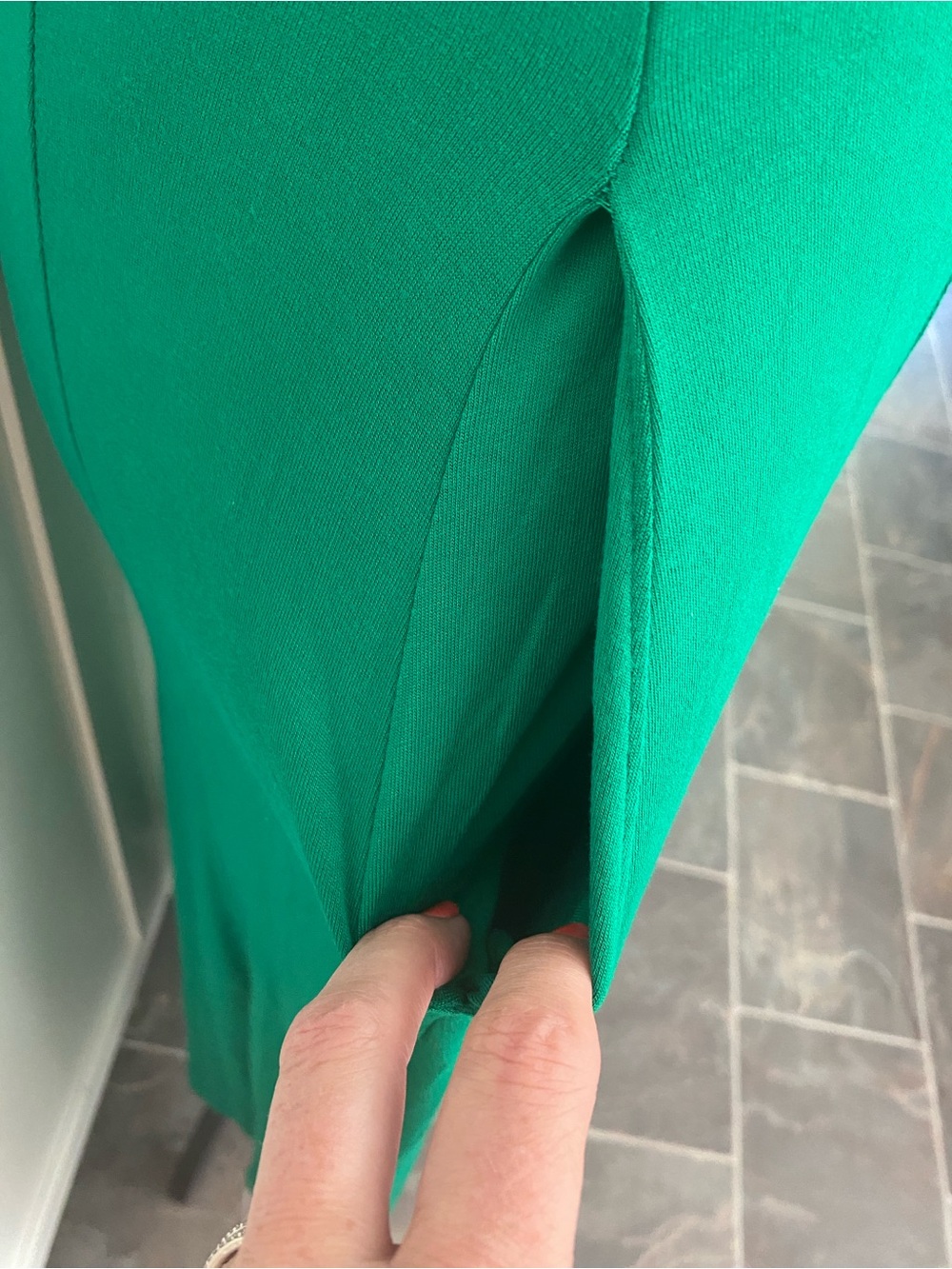 Boden Bardot Kelly Green Crisscross Twist Front Jersey Maxi Dress Viscose Size 4 - Picture 6 of 11